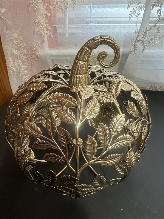 Christian Siriano Other - Christian Siriano gold pumpkin decor